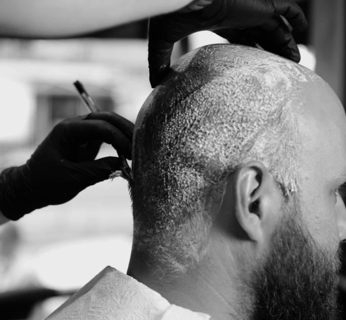 Straight Razor Head Shave
