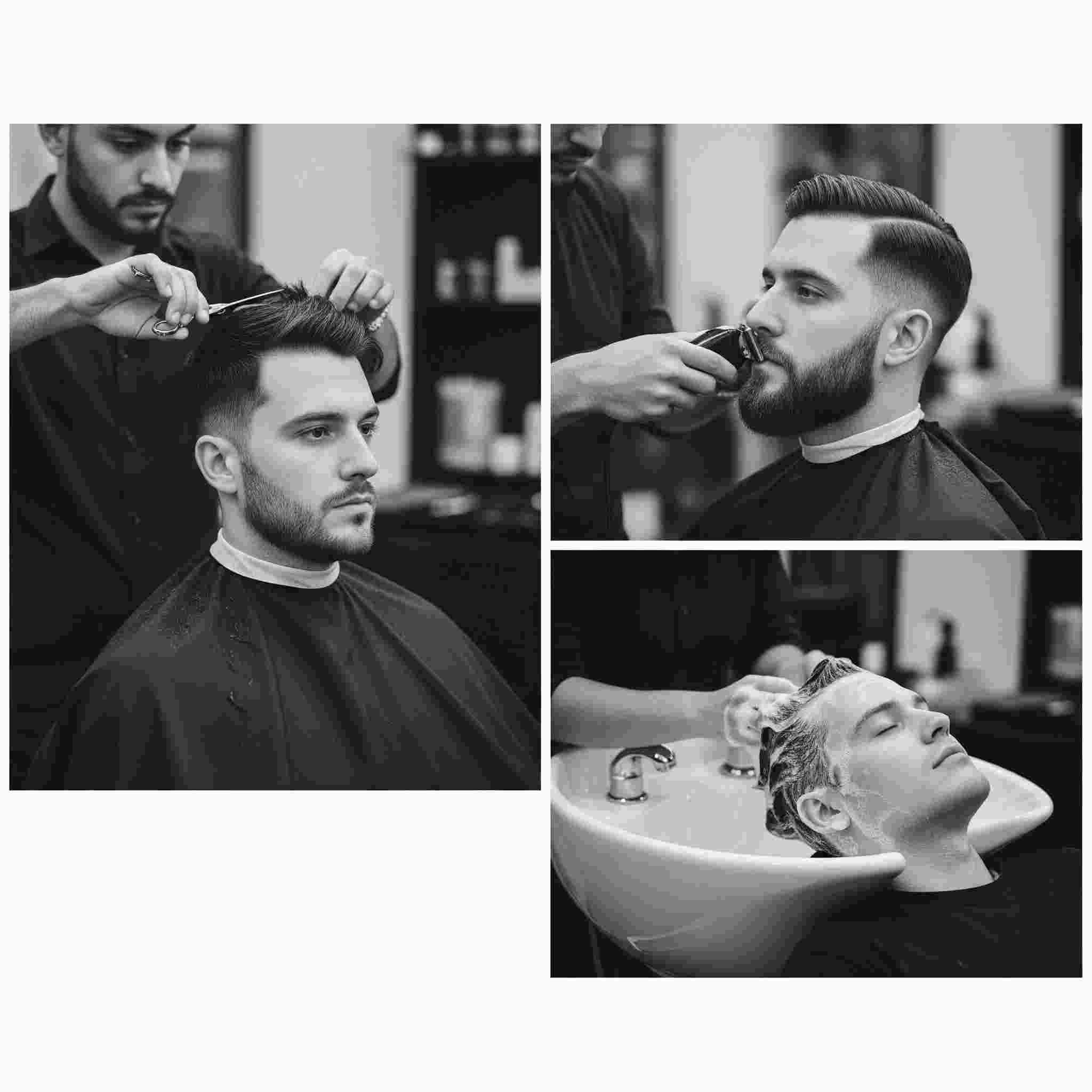 haircut + beard trim + wash